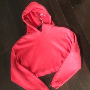 Urban outfitters red cropped hoodie